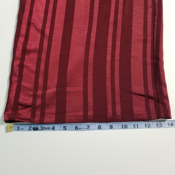 Lulu's Two Step Burgundy Striped Wide Leg Pants - Picture 13 of 13